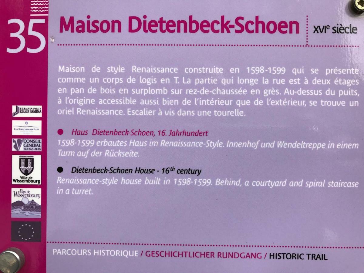 Maison Dietenbeck Wissembourg Zewnętrze zdjęcie
